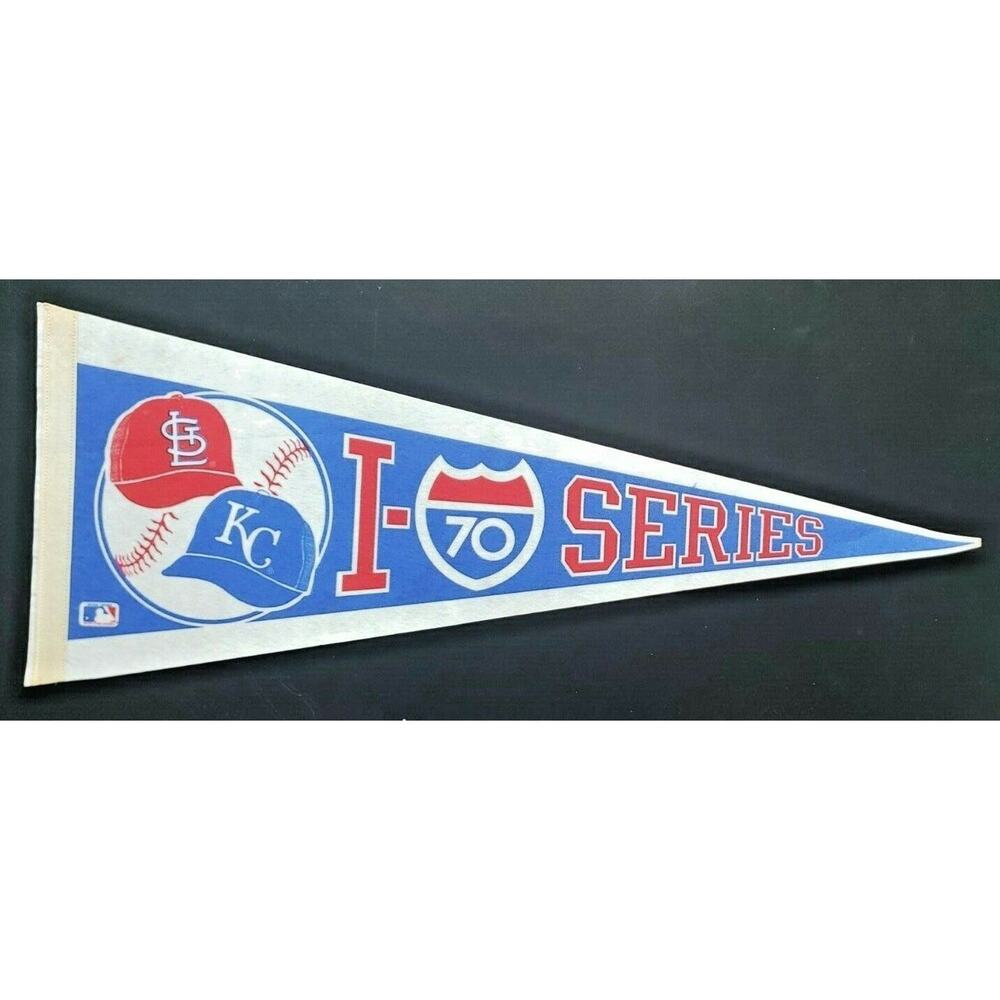 Vintage I-70 Series St. Louis Cardinals vs Kansas City Royals‎ Pennant 12"x30"